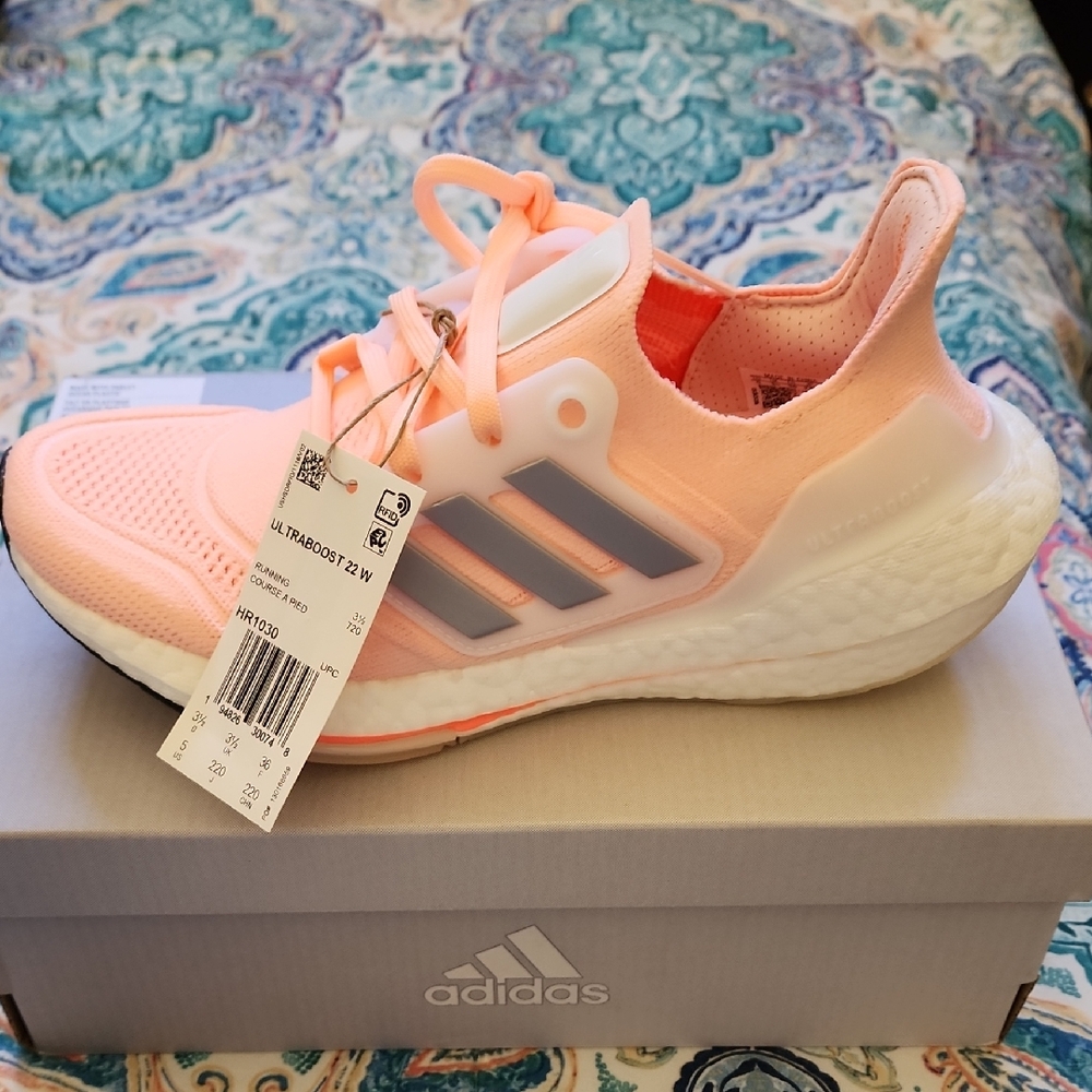 adidas Ultraboost Women's Peach Pink Running Shoes